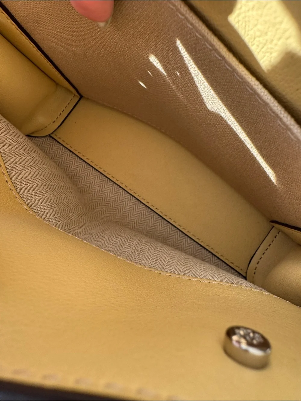 Tory Burch green pebbled leather petite Lee Radziwill double bag